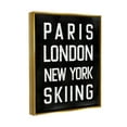 thumbnail image 3 of Stupell Industries Worldwide Skiing Winter Sports Graphic Art Metallic Gold Floating Framed Canvas Print Wall Art, Design by Valerie Weiners, 3 of 6