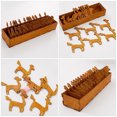 thumbnail image 4 of KAKOWELY wooden bobbin holders 15PCS Empty Thread Spools Wooden Spools Deer Shape Sewing Spools Set for Crafts Embroidery and Sewing Projects Organizing and Holding Yarn and Ribbon, 4 of 5