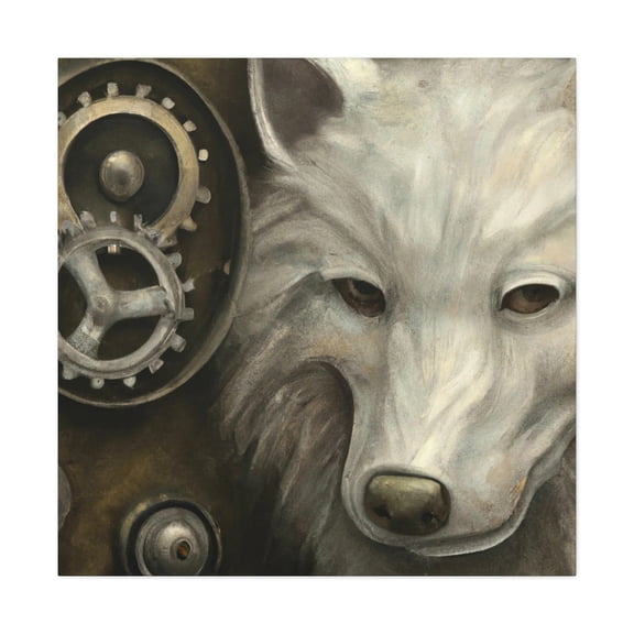 Arctic Wolf Steampunked - Canvas