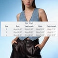 thumbnail image 3 of JGGSPWM Women's Vintage Denim Vest Single Breasted V-Neck Sleeveless Jacket Washed Distressed Waistcoat Summer Short Coat Blue S, 3 of 8