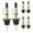 Gold, variant on Premium Liquor Pour Spouts 6 Pack, Stainless Steel Alcohol Bottle Pourers with Dust Caps for Home Bar & Kitchen Oil Dispenser