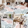 thumbnail image 5 of 6'x9' Area Rugs, Coastal Starfish Indoor Outdoor Area Rug for Living Room Bedroom, Ocean Multicolor Coral Shell Conch Washable Bathroom Rugs Kitchen Floor Carpet Mats Home Decor Aesthetic, 5 of 8