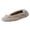 Beige, variant on YANNKITH Womens Solid Flock House Slippers Ballerina Cushioned Indoor