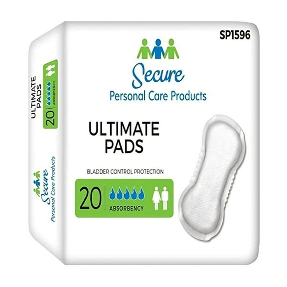 TotalDry Bladder Control Pads - 180 Count - Heavy Absorbency - Contoured Disposable Pads for Women - 16.5 Inch - White Cloth-Like Backsheet