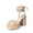 NUDE, variant on Women's Lace Up Platform Heels Rhinestone High Strappy Chunky Sandal Y2K Shoe for Club Party Date Prom