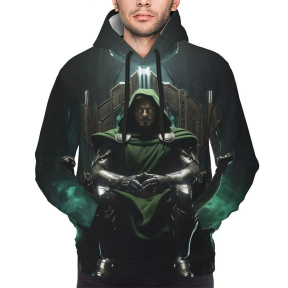 Doctor Doom Hoodie Long Sleeve Pullover Casual Sweatshirt Hooded Novelty Hoodies Shirts