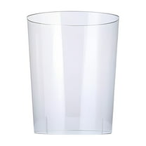 Deeceymbur Garbage Cans Transparent Acrylic Living Room Trash Can with Wake Up Feature for Kitchen Bathroom Suitable for Household Office Clear-S