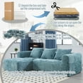 thumbnail image 5 of SOULART 98.42" Cloud Couch, Blue Modern Modular Sectional Sofa with Chaise Longue, Chenille Fabric, Small Side Pockets, Suitable for Living Room, 5 of 10