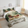 thumbnail image 3 of Feelyou Vintage Xmas Carriage 01, Winter Jungle Tree Snow Twin Comforter Sets, Christmas Festival Reversible Bedding Set, Ultra Soft Home Decor, 2pcs, 3 of 8