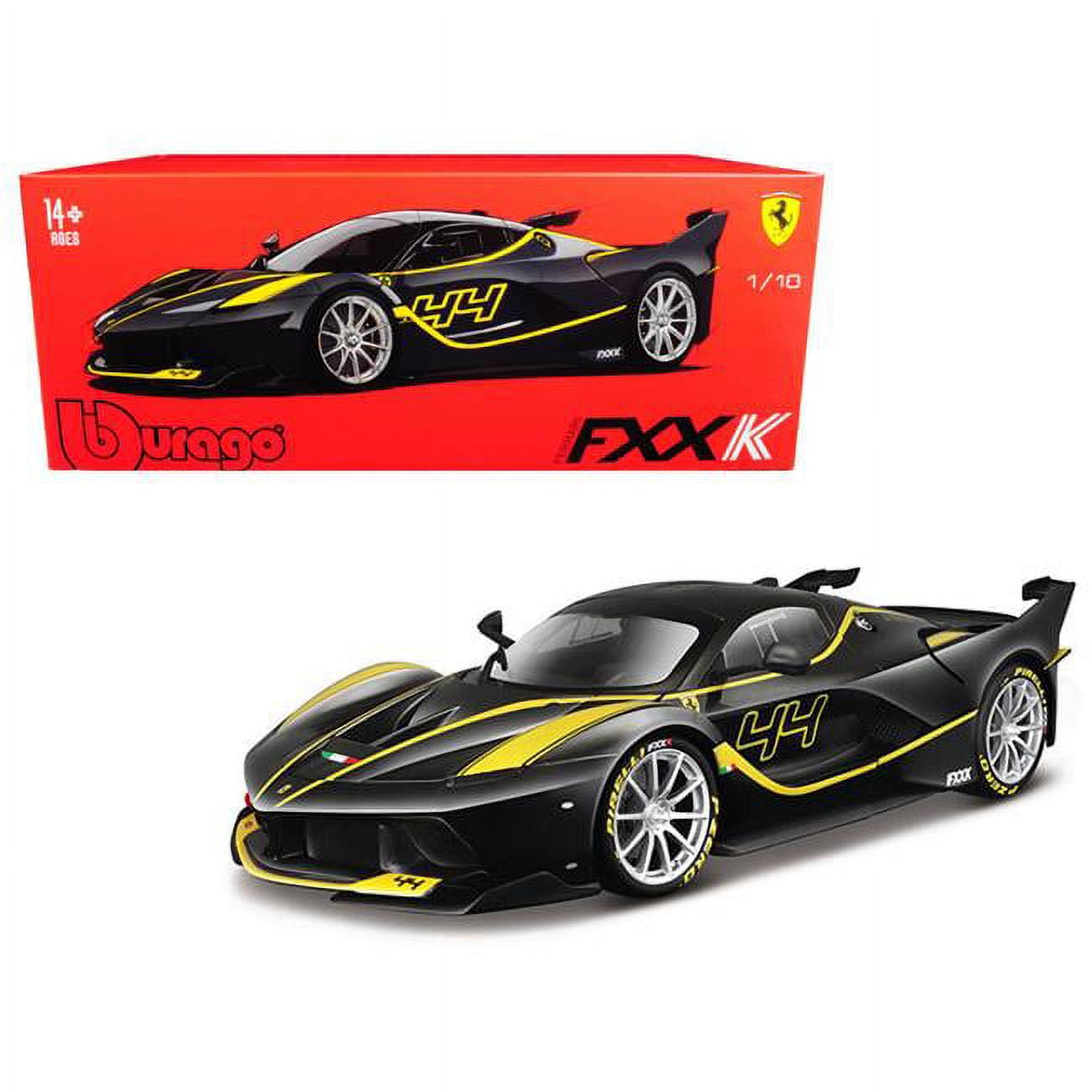 Ferrari FXX-K #44 Black with Yellow Stripes 