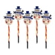 thumbnail image 2 of Pack de 5 luces solares de Navidad LED impermeables para exteriores | Decoraciones del patio navideño | Resplandor Blanco Cálido | Estaca de instalación fácil | Papá Noel, Renos, Copos de Nieve,, 2 of 7