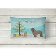 thumbnail image 2 of Carolines Treasures BB8453PW1216 Bergamasco Shepherd Christmas Canvas Fabric Decorative Pillow, 12H x16W, multicolor, 2 of 3