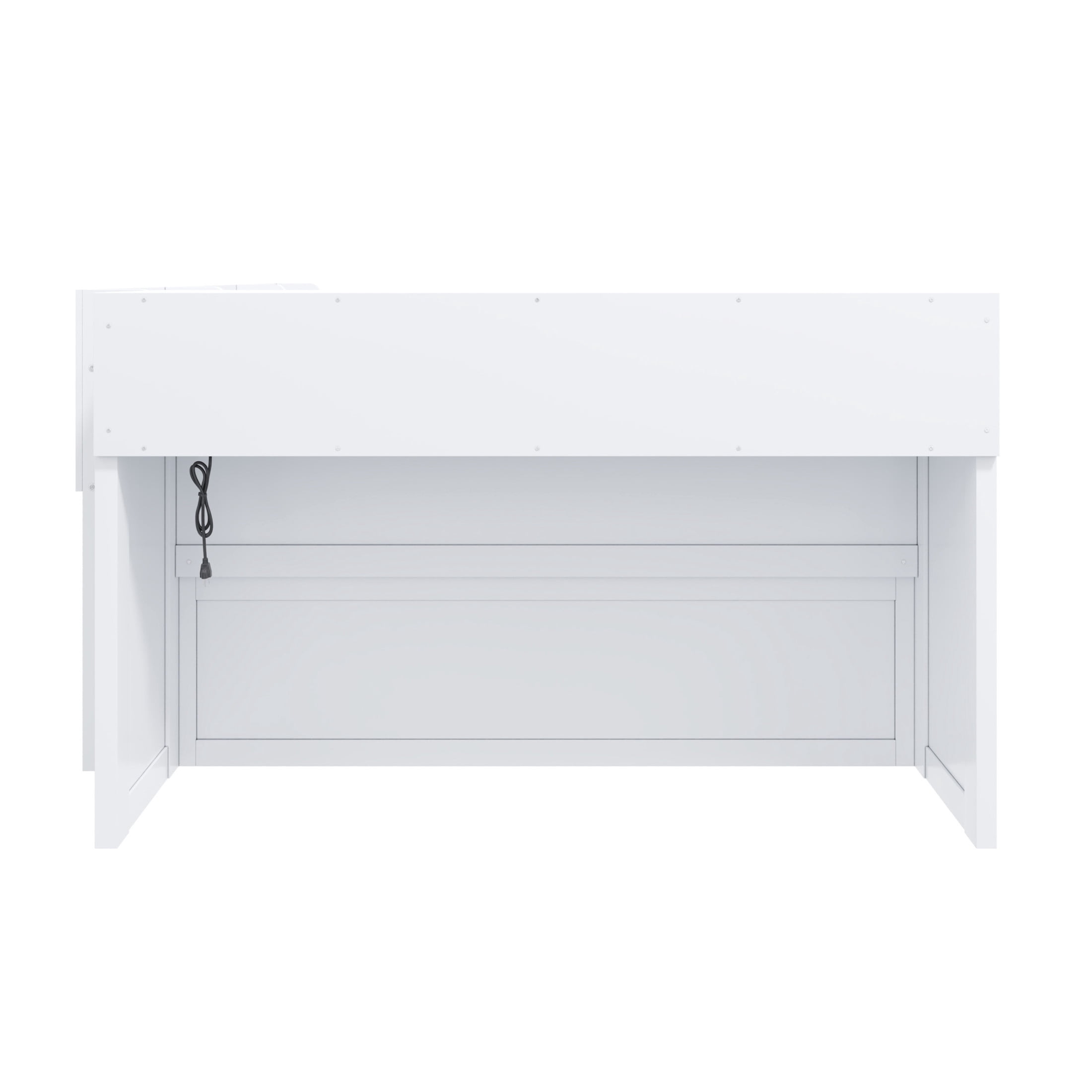 Noble House Arvion Full Size Wood Daybed with 7 Storage Cabinets, Built-in Shoe Rack and USB Charging Port, White