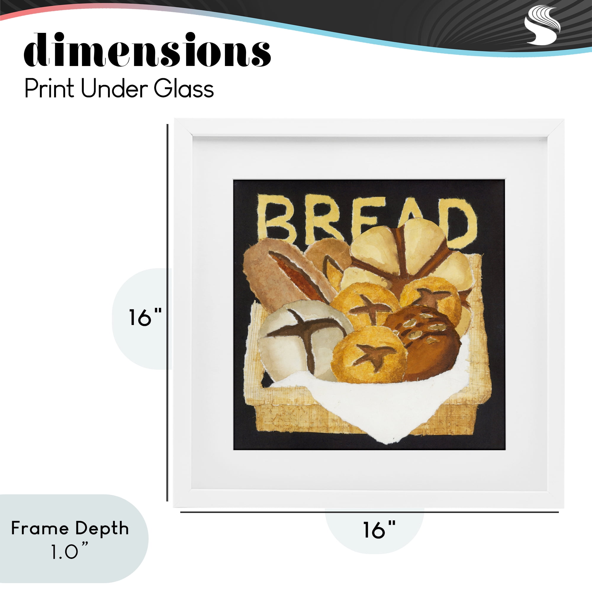Stupell Industries Bread Assorted Box White Framed Print Under Glass, design by Nancy Overton