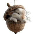 thumbnail image 3 of Forest Animal Acorn Ornaments, Cozy Forest Animal in Pine Cone Ornaments for Christmas Tree, Pine Cone Animals Decor Woodland Creature Collection Acrylic Pendants for Animals Lover (2Pcs Rabbit), 3 of 9