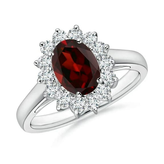 Tibetan Silver Women's Statement Ring 925 Sterling Silver Fashion Jewelry Garnet Gemstone, US size 6