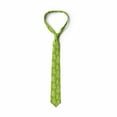 thumbnail image 4 of Men's Tie, Fern Herbs with Paint Stains, 3.7", Lime Green White, by Ambesonne, 4 of 4