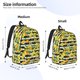 thumbnail image 2 of Disketp Orange and Lemon print Canvas Backpack Lightweight Travel Daypack Student Rucksack Laptop Backpack-, 2 of 5