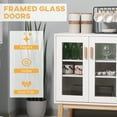 thumbnail image 4 of HOMCOM Glass Door Kitchen Sideboard, Buffet Cabinet with Wine Rack White, 4 of 10