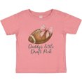 thumbnail image 3 of Inktastic Daddy's Little Draft Pick Football Pink Bow Boys or Girls Baby T-Shirt, 3 of 5
