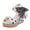 White, variant on OAVQHLG3B Women's Ladies Platform Wedges Heel Sandals Fashion Dot Lace-up Shoes Footwear