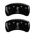 thumbnail image 4 of MGP 4 Caliper Covers Engraved Front & Rear Tiffany Snake Black finish silver ch Fits select: 2015-2020 FORD MUSTANG GT, 4 of 6
