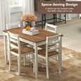 thumbnail image 4 of Costway 5-Piece Dining Set Solid Wood Kitchen Furniture with Rectangular Table & 4 Chairs, 4 of 10