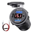 thumbnail image 2 of guohui 12 Volt USB Outlet Dual Quick Dual USB Car Charger USB Outlet 3 Port Car Charger Red Light, 2 of 8