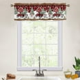 thumbnail image 2 of Fashnice Thermal Insulated Kitchen Valance Xmas Cafe Tier Christmas Short Window Curtain Christmas Half Window Drapes Slot Top Bathroom Scarf Style-J 2pc-Tier Curtain: W:27.5''x H:24'', 2 of 6