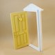 thumbnail image 3 of 1/12 Juegos de Hacia Interior Miniatura Amarillo CUTICAT Dollhouse Puerta, 3 of 5