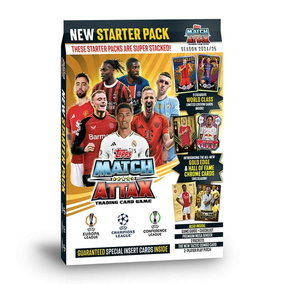2024-25 Topps Match Attax UEFA Champions League Cards - Starter Pack (Album, 27 Cards + 2 LE)