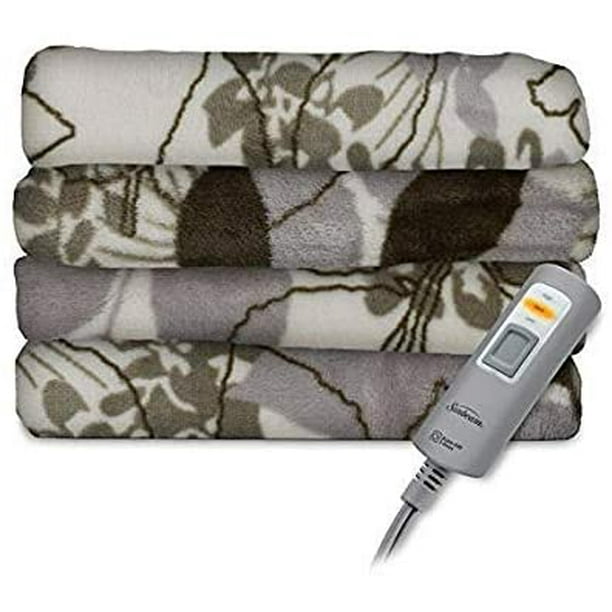 Sunbeam PremiumSoft Velvet Plush Electric Heated Throw Blanket
