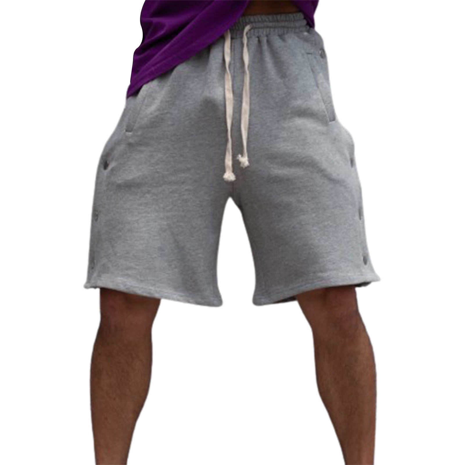 Hitech Fashion Men Shorts Drawstring Two Side Buttons Solid Color Short Pants for Daily Wear - Walmart.com Hitech Fashion Men Shorts Drawstring Two Side Buttons Solid Color Short Pants for Daily Wear - Walmart.com