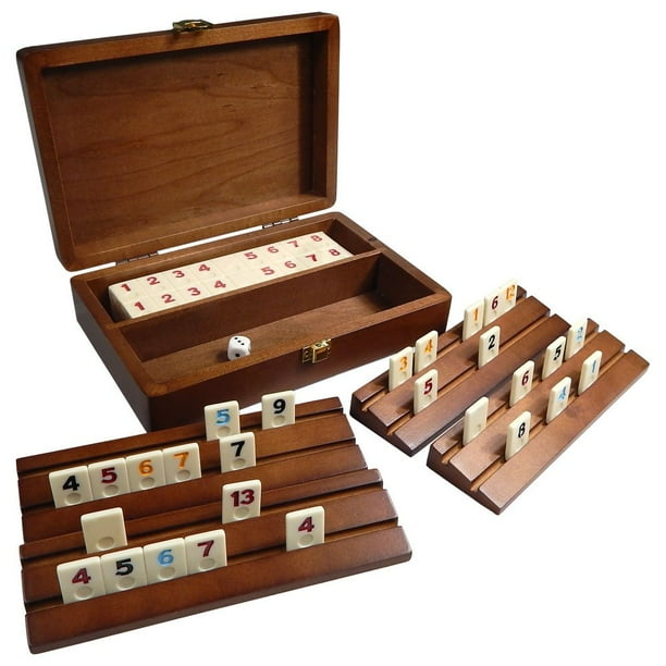 Juego de mesa Rummy Tile, el mejor juego de ajedrez Tracy, Mini Travel Wood