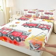 thumbnail image 3 of Manfei Fire Engine Twin Sheet Sets, Cartoon Truck Sheet Set Twin, Firefighter Bed Sheets Set Twin Size, Ultra Soft Room Decorative, 3 Pieces, 3 of 7