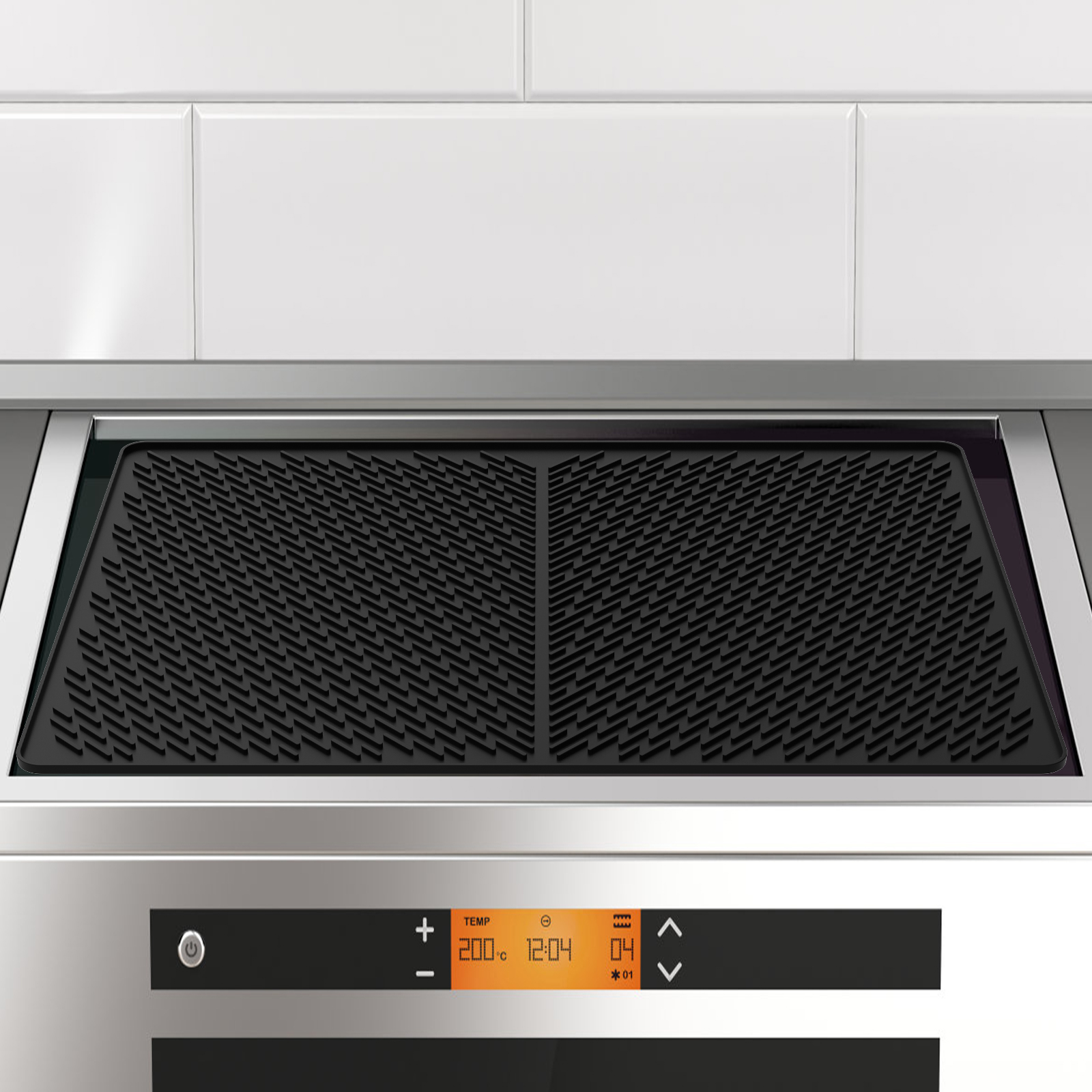 Lzvxtym Stove Top Cover, Silicone Stove Top Cover Heat Resistant Glass Stove Mat for Electric Stove, 28×20 Inch, Black