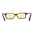 thumbnail image 4 of Blue Light Filter Light Tint Lens Narrow Rectangular Reading Glasses Brown Gunmetal +3.50, 4 of 4