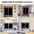 thumbnail image 6 of Black Kitchen Curtains 63 Inch Length, Modern Geometric Abstract Art Aesthetics Grommet Top Bedroom Living Room Curtains, Light Filtering Cafe Curtain Drapes 2 Panels Set 84''x63'', 6 of 9