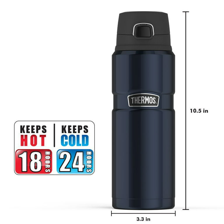  THERMOS Stainless King Vacuum-Insulated Food Jar, 24 Ounce,  Midnight Blue : Home & Kitchen