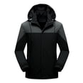 thumbnail image 1 of Gorra desmontable para hombre, resistente al agua, a prueba de suciedad, a prueba de viento, con cremallera resistente al desgarro, chaqueta cálida informal Pompotops  oipoqjl9949, 1 of 3