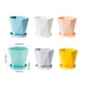thumbnail image 3 of Hot6sl Liquidación de Ahorros de Verano 6 Piezas de Macetas, Plástico para El Hogar para Balcón, Macetas de Resina Espesadas para Plantas Verdes con Base, 3 of 7