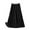 Black, variant on Ladies High Waist Pleated Satin Skirt - Solid Color, Polyester/Spandex, for Casual/Home - M-XXXXL Sizes