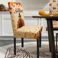 thumbnail image 2 of Thanksgiving Chair Covers Set of 4 Fall Turkey Dining Chair Covers for Party Kitchen Removable Fall Seat Covers for Chairs Thanksgiving Decorations, 2 of 7