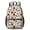 Beige and Pink Baseball Pattern, variant on Beige and Pink Baseball Pattern 17" Waterproof Oxford School Backpacks for Teens, S-Shape Padded Straps, for School, Travel, Hiking, Camping
