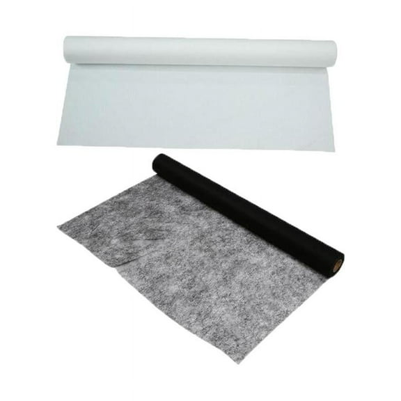 2PCS Double Sided Fusible Non-Woven Interfacing Iron-on Adhesive Lightweight Interfacing Fabric for DIY Craft Making, 44 x 78.74