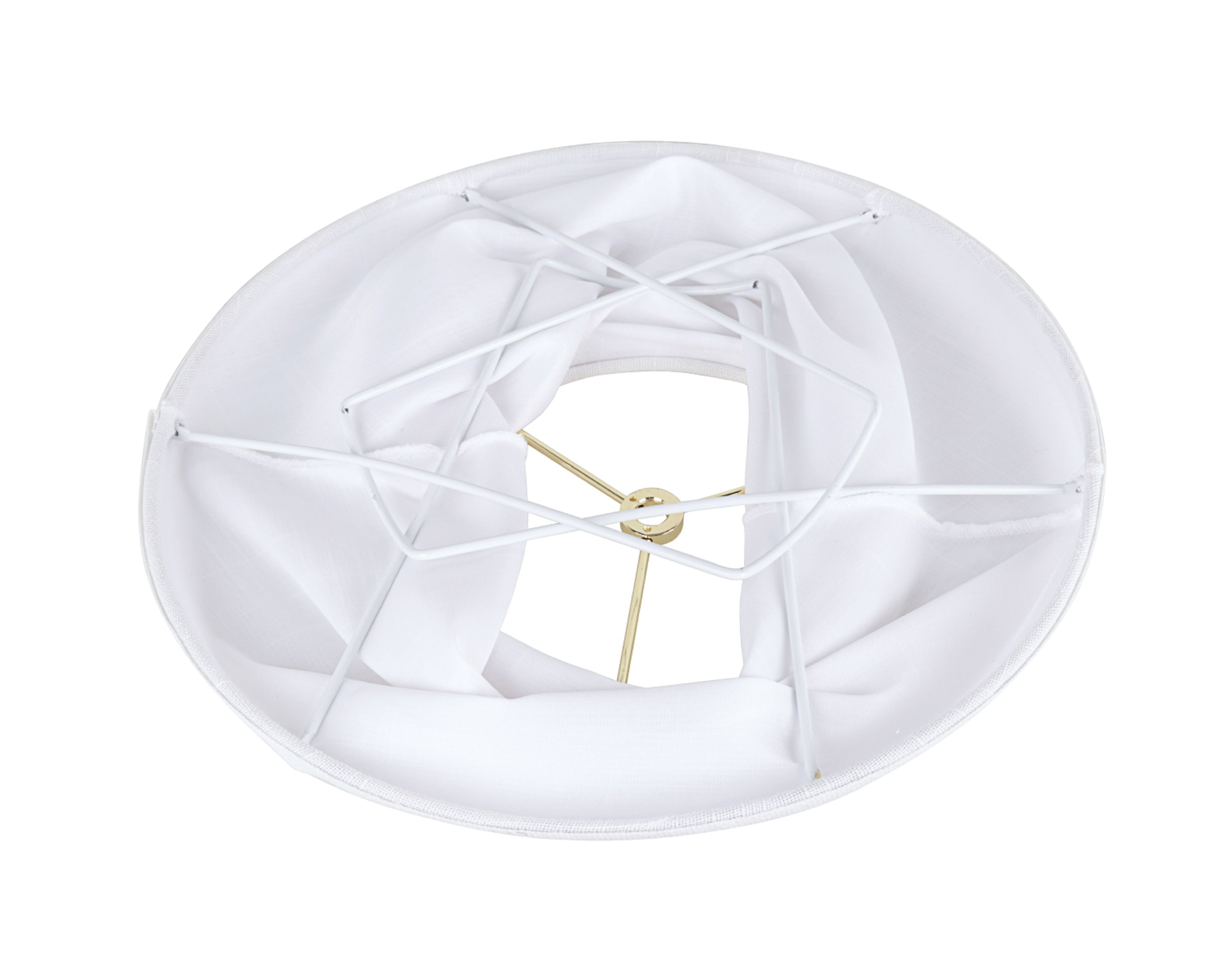Aspen Creative 38002 Transitional Bell Shaped Collapsible Spider Construction Lamp Shade in Off-White, 13" wide (7" x 13" x 9-1/2")