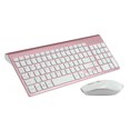 thumbnail image 1 of Combo de teclado y ratón inalámbricos USB, ratón y teclado de oficina ultrafinos y silenciosos para ordenador portátil (oro rosa), 1 of 5