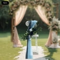 thumbnail image 2 of Blue Artificial Flower Arrangement Ribbons For Wedding Chair Back Decor Pack 6x, 2 of 20