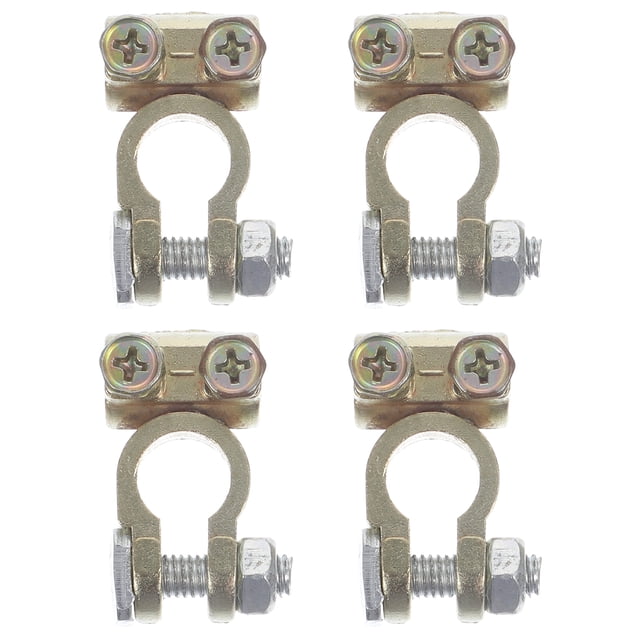 Miangastore 4pcs Creative Battery Connectors Pretty Car Battery Clips Simple Battery Clamps