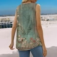 thumbnail image 4 of Green Womens Tops Summer Tank Tops for Women 2025 Loose Fit Pleated Square Neck Sleeveless Shirt Curved Flowy Vest Basic Cotton Tee Shirts for Women, 4 of 6